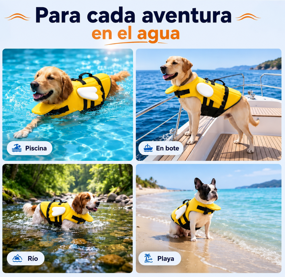 Chaleco Salvavidas para Perros - Abejita